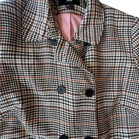 H&M Plaid peacoat size 10 NWOT - Picture 3 of 9